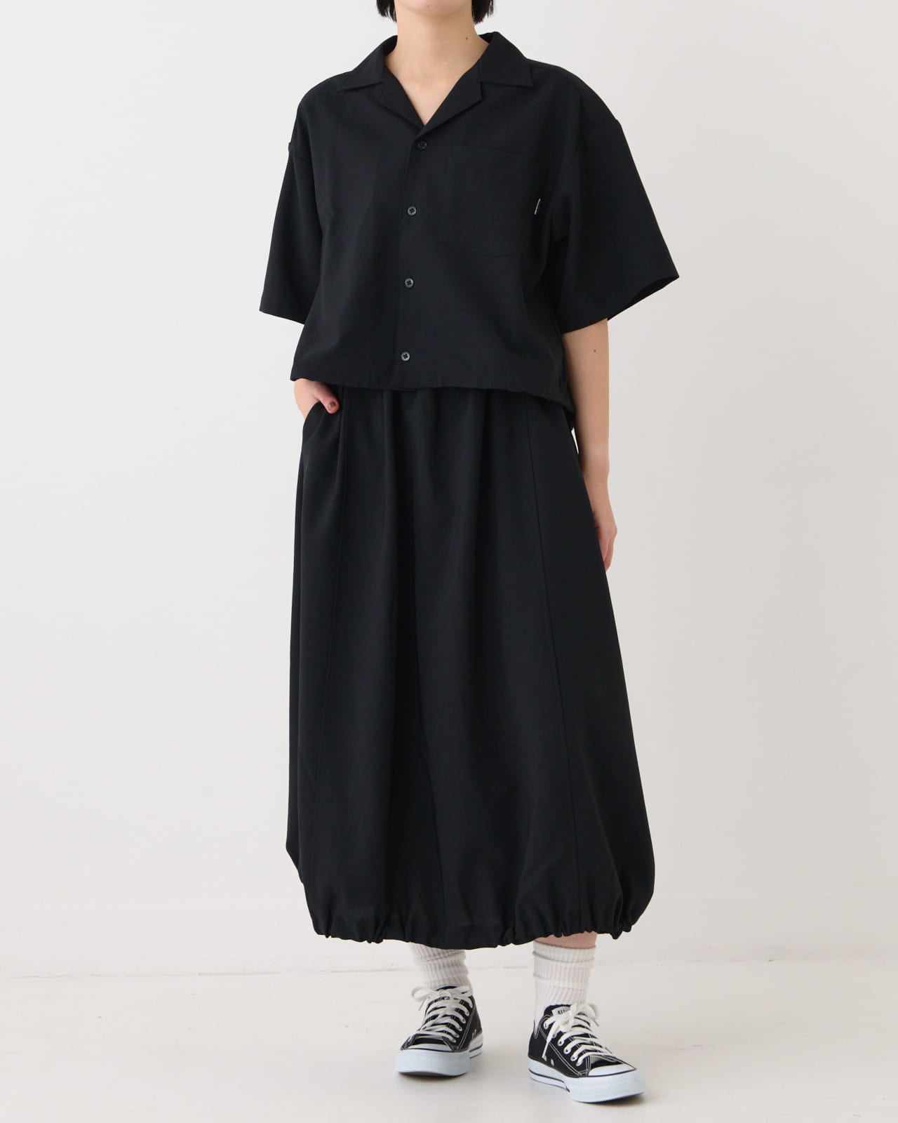 L's】SHORT SLEEVE SHIRT LINEN LIKE/ショートスリーブシャツ