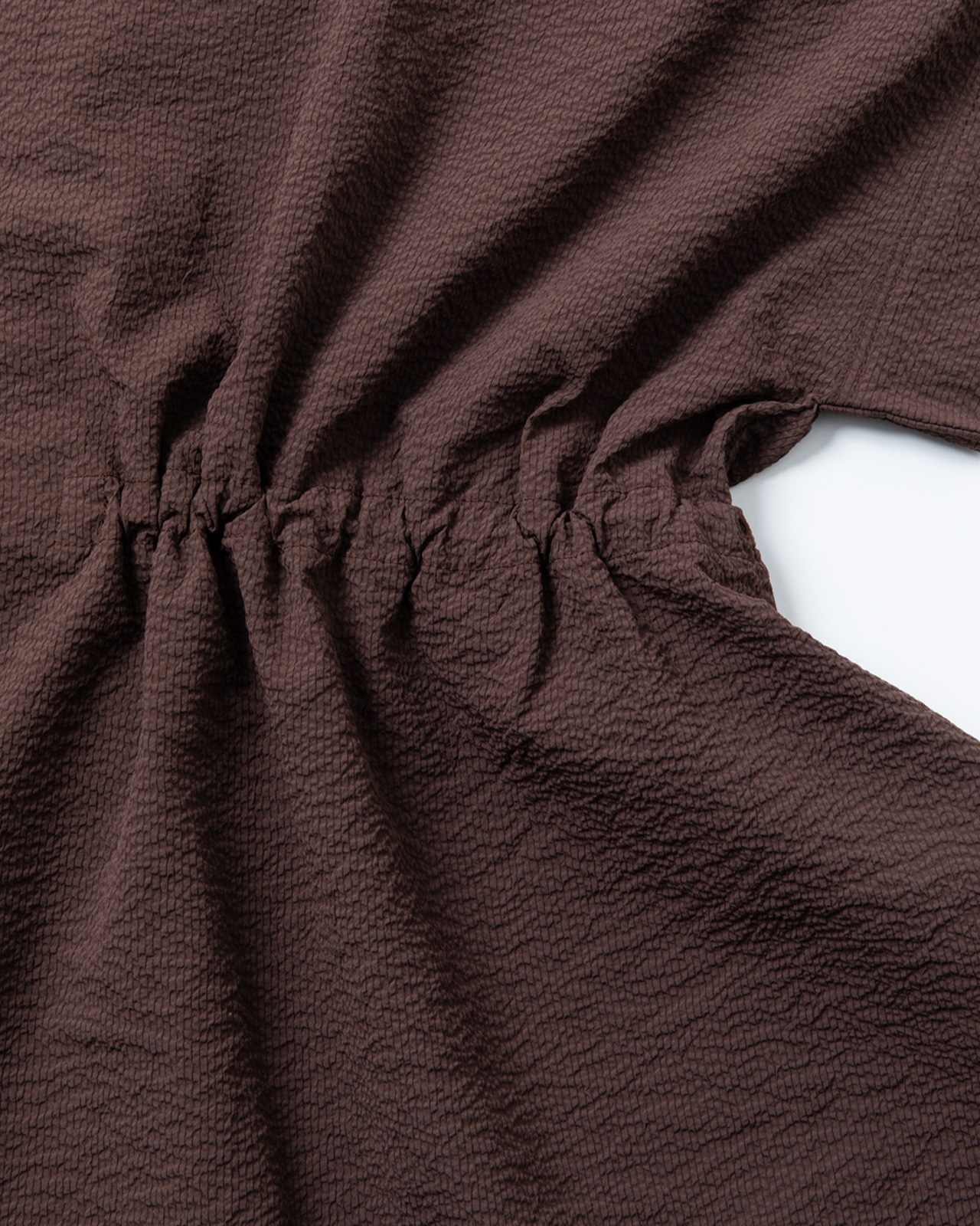 [L's]WAIST DRAWCODE SHIRT SEERSUCKER/ウエストドローコードシャツ シアサッカー