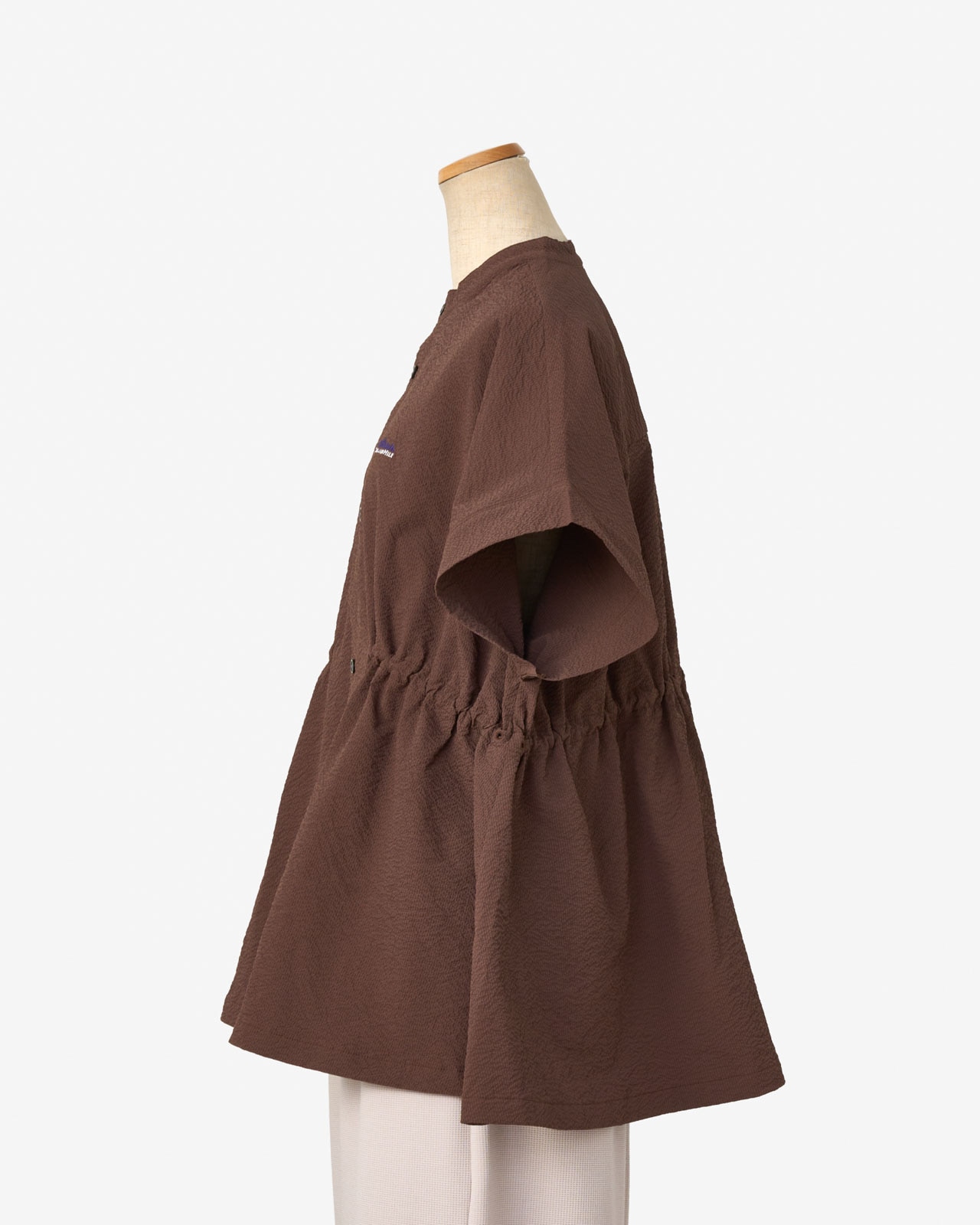 L's]WAIST DRAWCODE SHIRT SEERSUCKER/ウエストドローコードシャツ