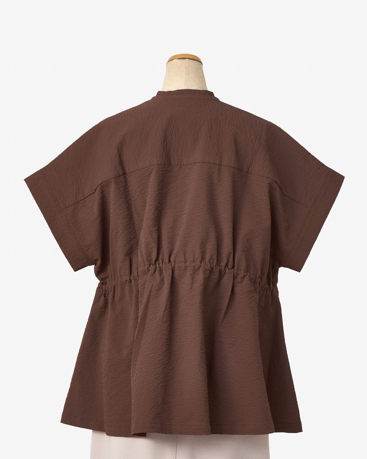 [L's]WAIST DRAWCODE SHIRT SEERSUCKER/ウエストドローコードシャツ シアサッカー