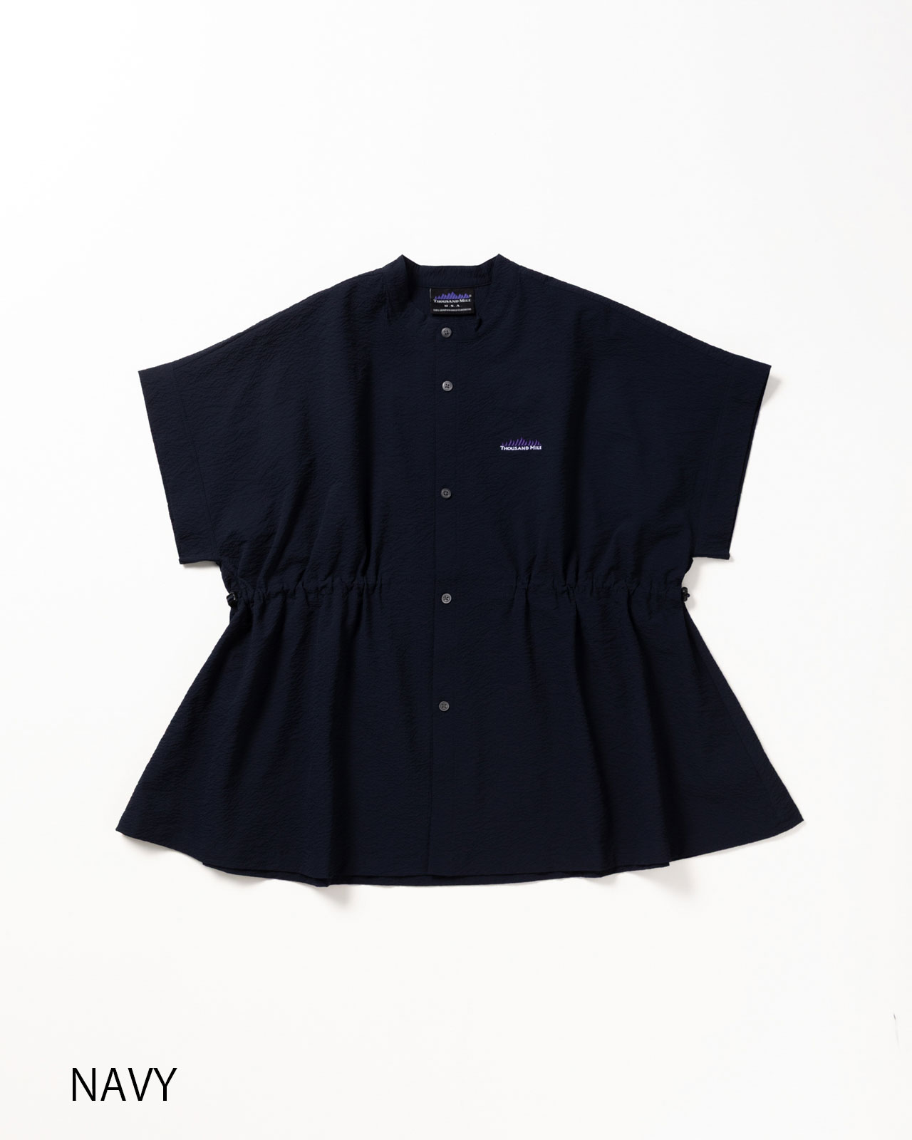 [L's]WAIST DRAWCODE SHIRT SEERSUCKER/ウエストドローコードシャツ シアサッカー