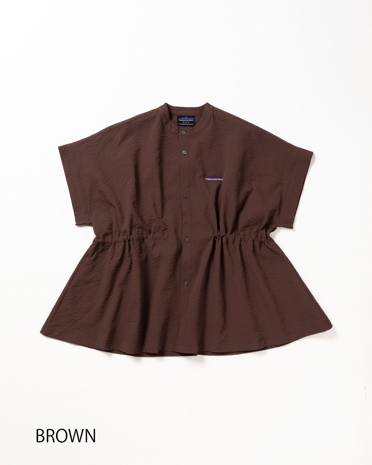 [L's]WAIST DRAWCODE SHIRT SEERSUCKER/ウエストドローコードシャツ シアサッカー