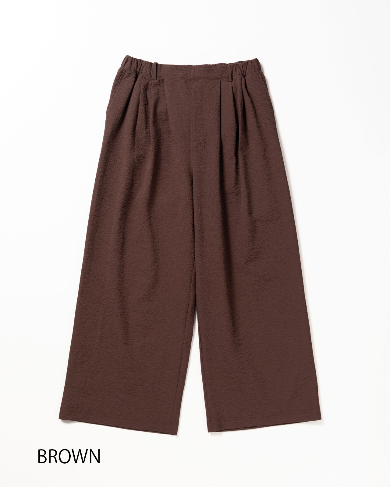 L's]LONG WIDE PANTS SEERSUCKER/ロングワイドパンツ シアサッカー