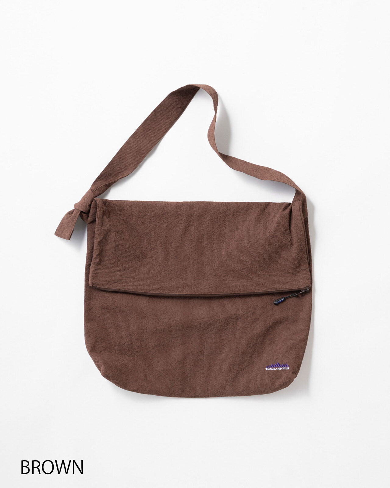 [Unisex]FLAP SHOULDER BAG SEERSUCKER/フラップショルダーバッグ シアサッカー
