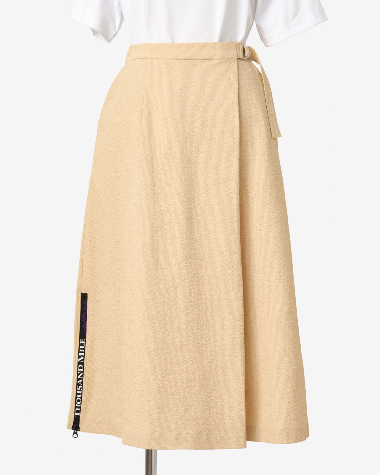 [L's]WRAPPED SKIRT SEERSUCKER/ラップスカートシアサッカー
