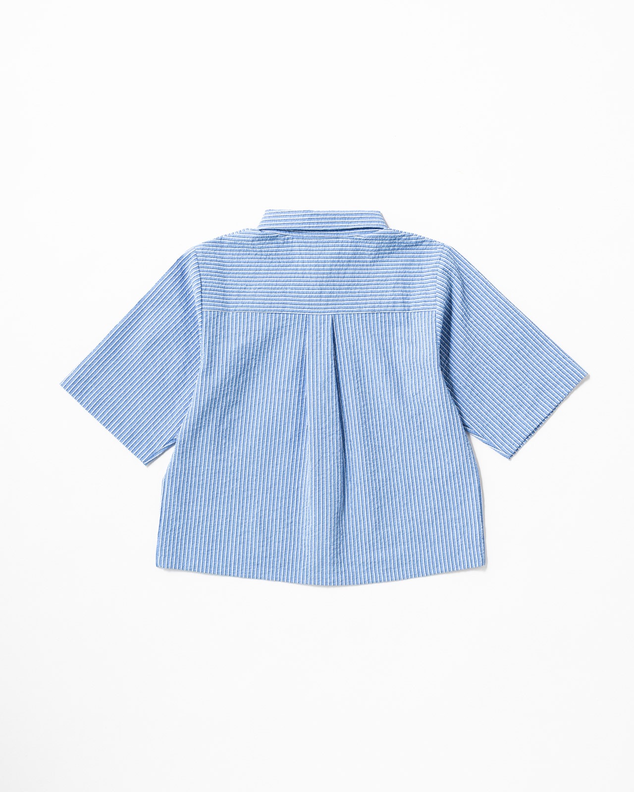 L's]THREE QUARTER SLEEVE SHIRT SEERSUCKER STRIPE/スリークオーター
