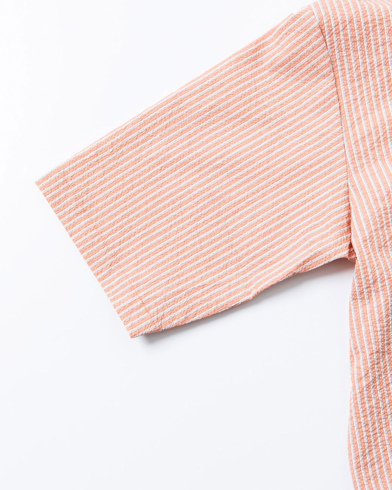 [L's]THREE QUARTER SLEEVE SHIRT SEERSUCKER STRIPE/スリークオータースリーブシャツ シアサッカーストライプ