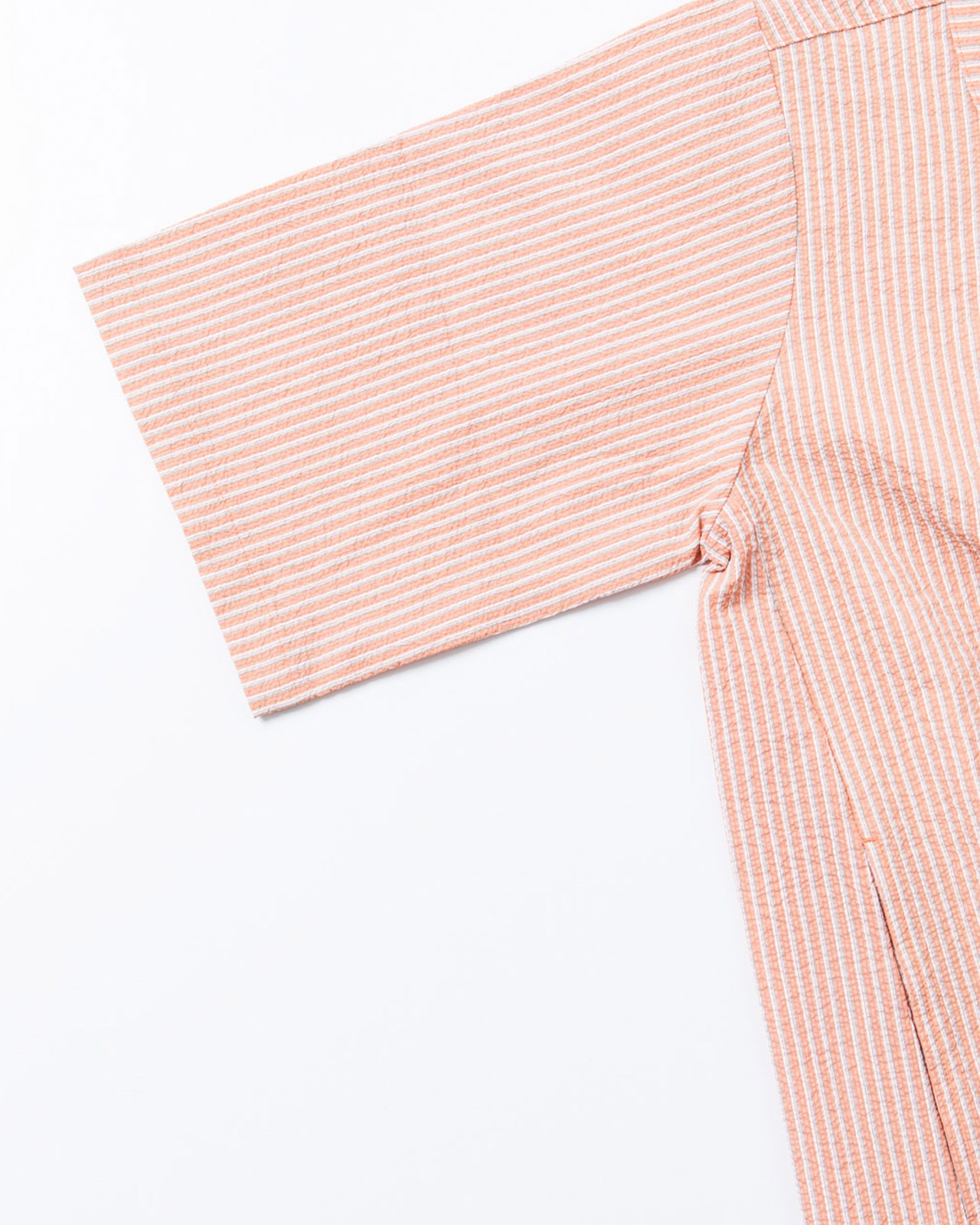 [L's]SHORT SLEEVE SKIPPER OP SEERSUCKER STRIPE/ショートスリーブスキッパーワンピース シアサッカーストライプ