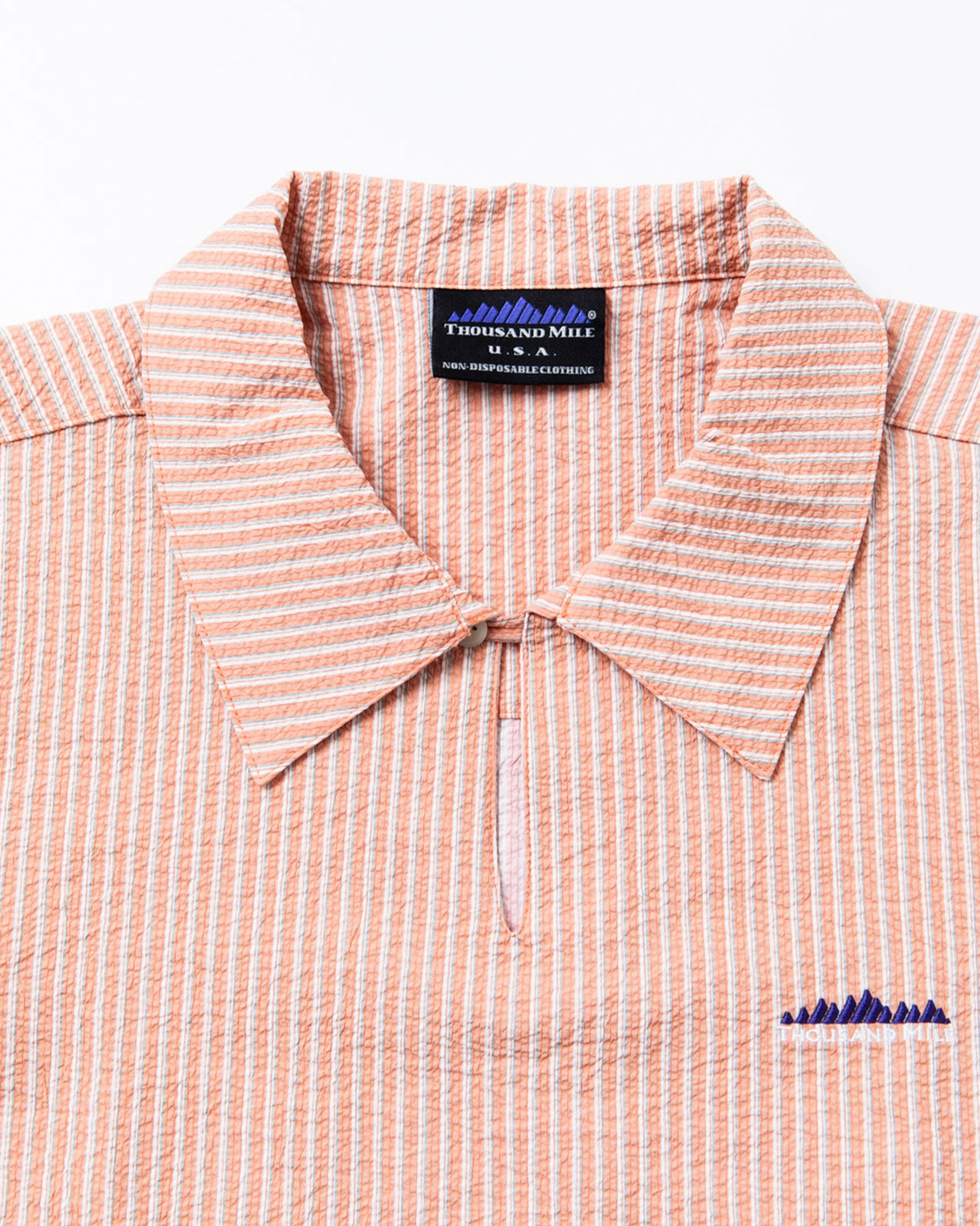 L's]SHORT SLEEVE SKIPPER OP SEERSUCKER STRIPE/ショートスリーブ