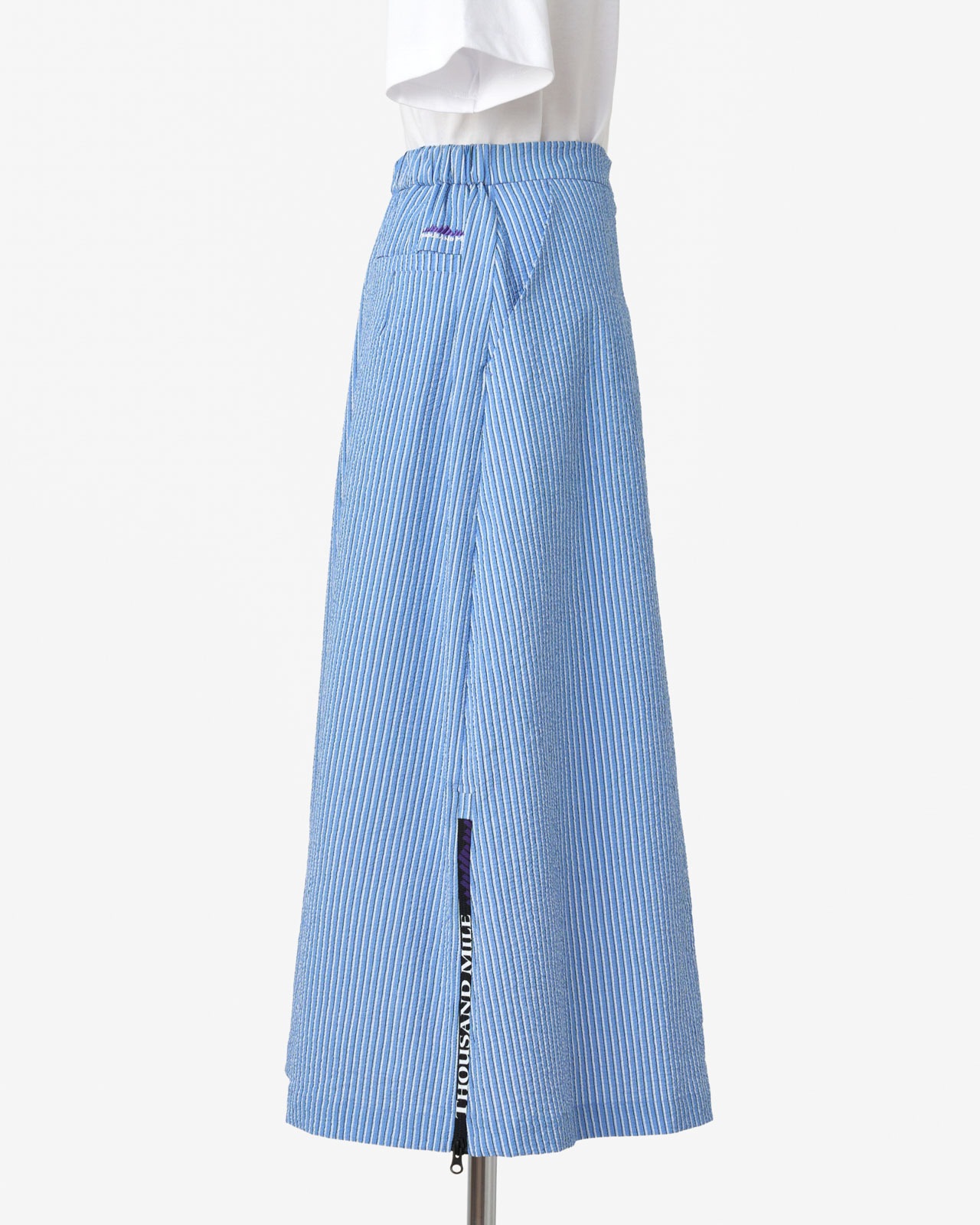 [L's]WRAPPED SKIRT SEERSUCKER STRIPE/ラップスカートシアサッカーストライプ