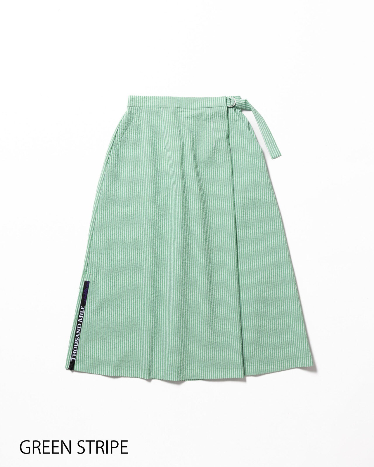 [L's]WRAPPED SKIRT SEERSUCKER STRIPE/ラップスカートシアサッカーストライプ