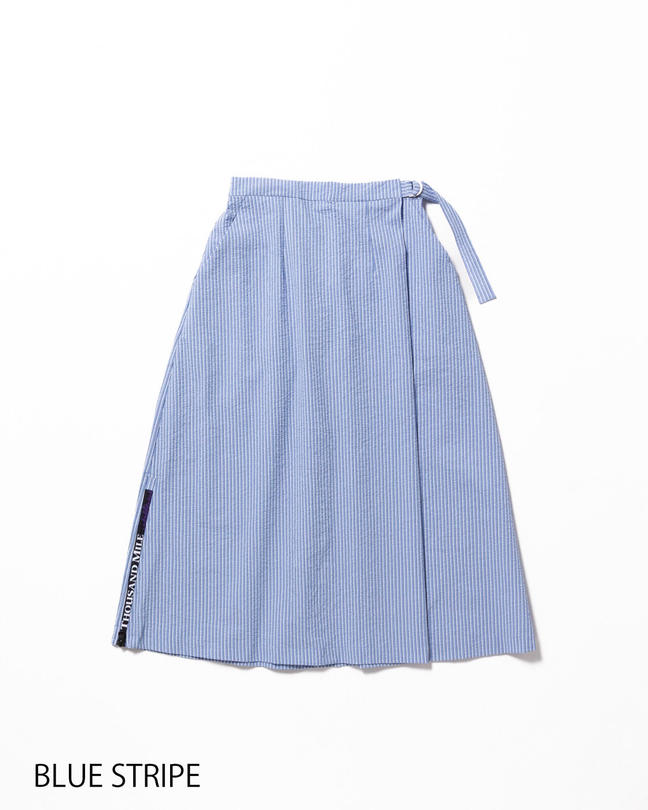 [L's]WRAPPED SKIRT SEERSUCKER STRIPE/ラップスカートシアサッカーストライプ
