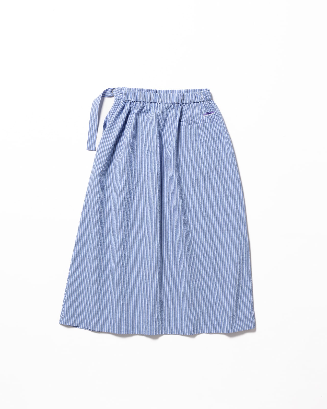 [L's]WRAPPED SKIRT SEERSUCKER STRIPE/ラップスカートシアサッカーストライプ