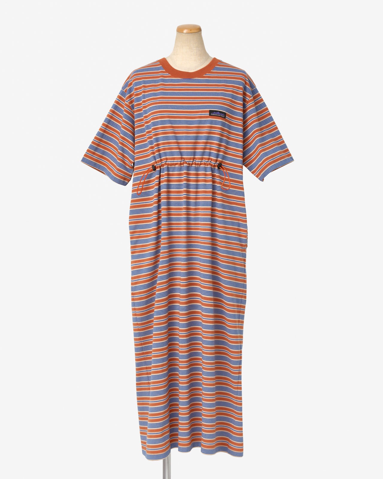 L's]SHORT SLEEVE DRAWCOAD OP T/C JERSEY BORDER/ショートスリーブ