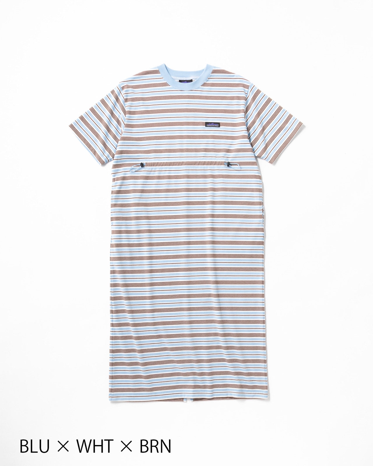 L's]SHORT SLEEVE DRAWCOAD OP T/C JERSEY BORDER/ショートスリーブ
