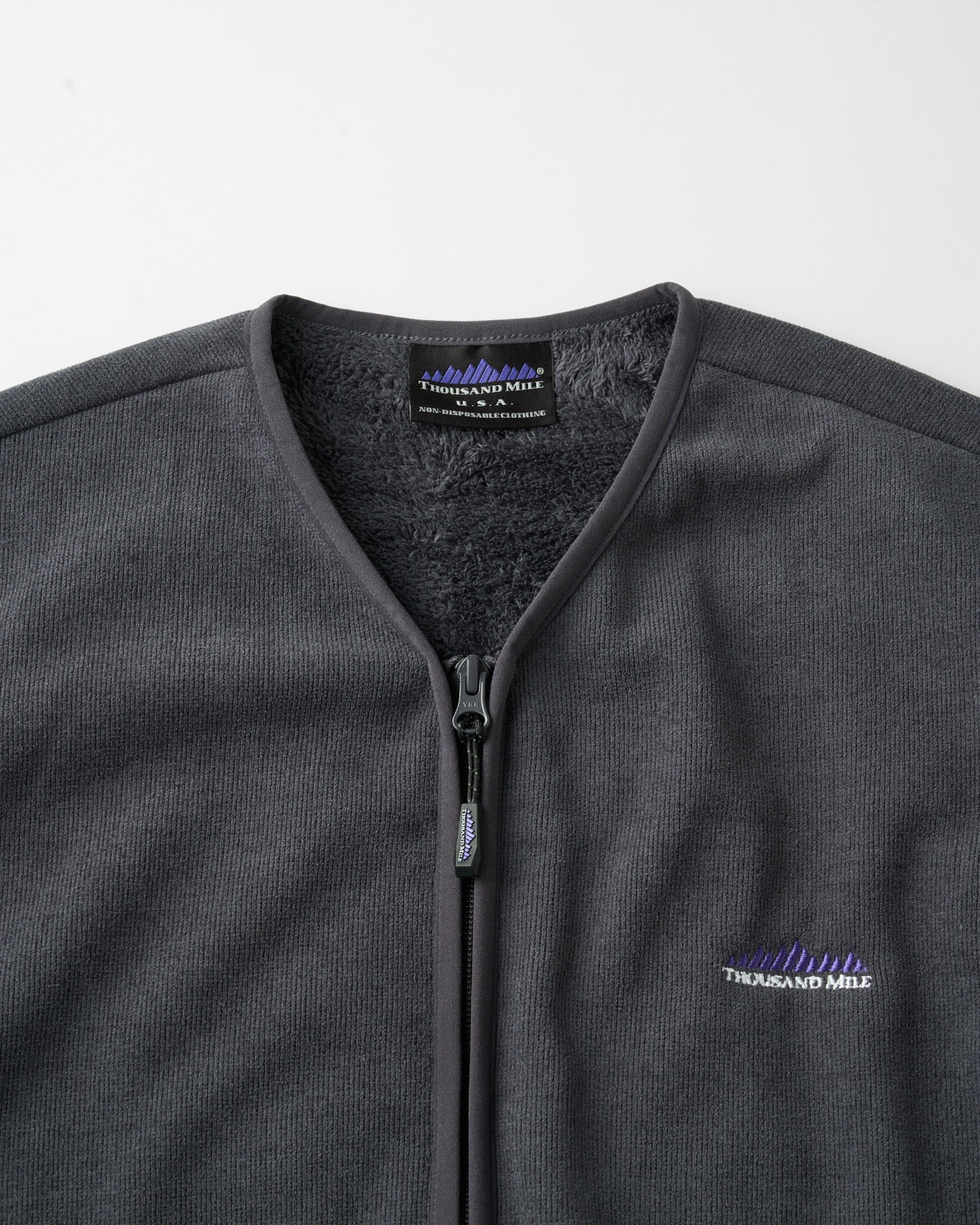 【UNISEX】KNIT FLEECE  ZIP VEST/ニットフリースジップベスト