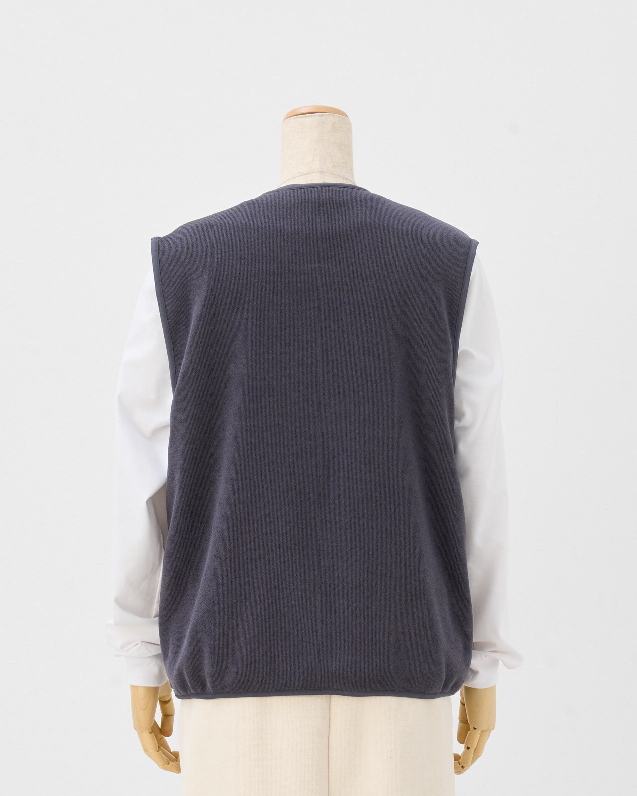 【UNISEX】KNIT FLEECE  ZIP VEST/ニットフリースジップベスト