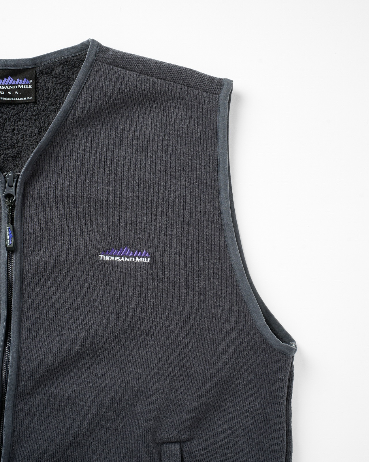 【UNISEX】KNIT FLEECE  ZIP VEST/ニットフリースジップベスト