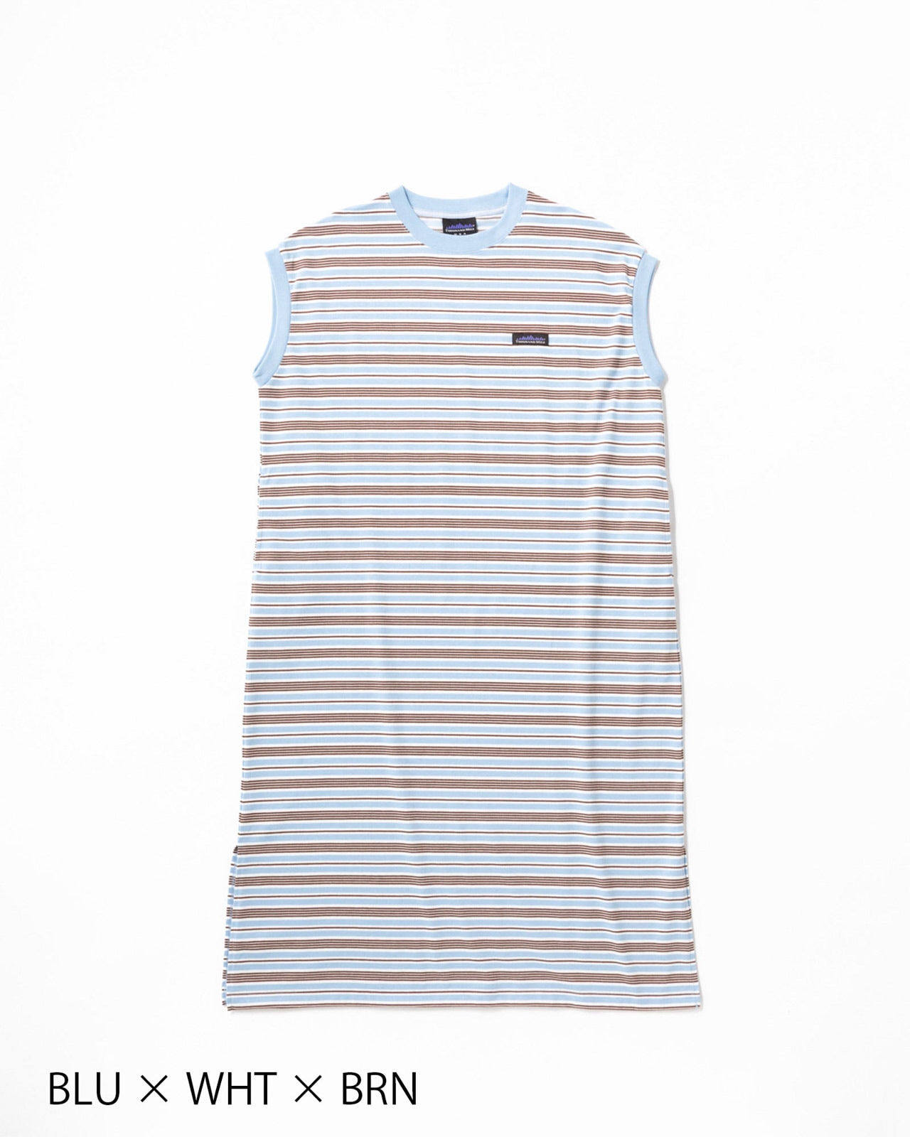 [L's]FRENCH SLEEVE OP BORDER T/C JERSEY/フレンチスリーブワンピース ボーダー