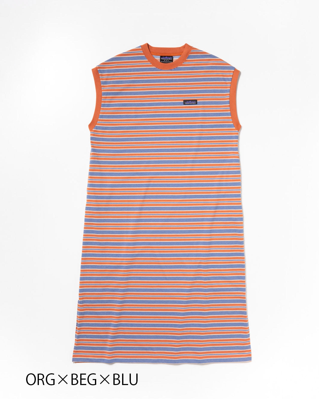 [L's]FRENCH SLEEVE OP BORDER T/C JERSEY/フレンチスリーブワンピース ボーダー