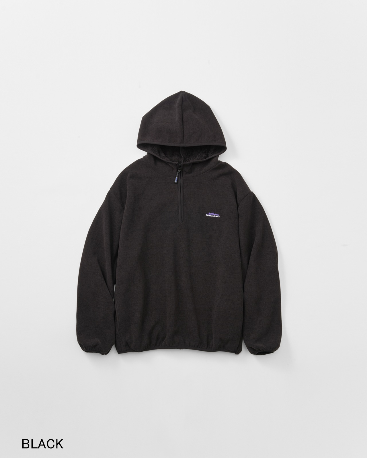 【UNISEX】KNIT FLEECE HALF ZIP PARKER/ニットフリースハーフジップパーカー