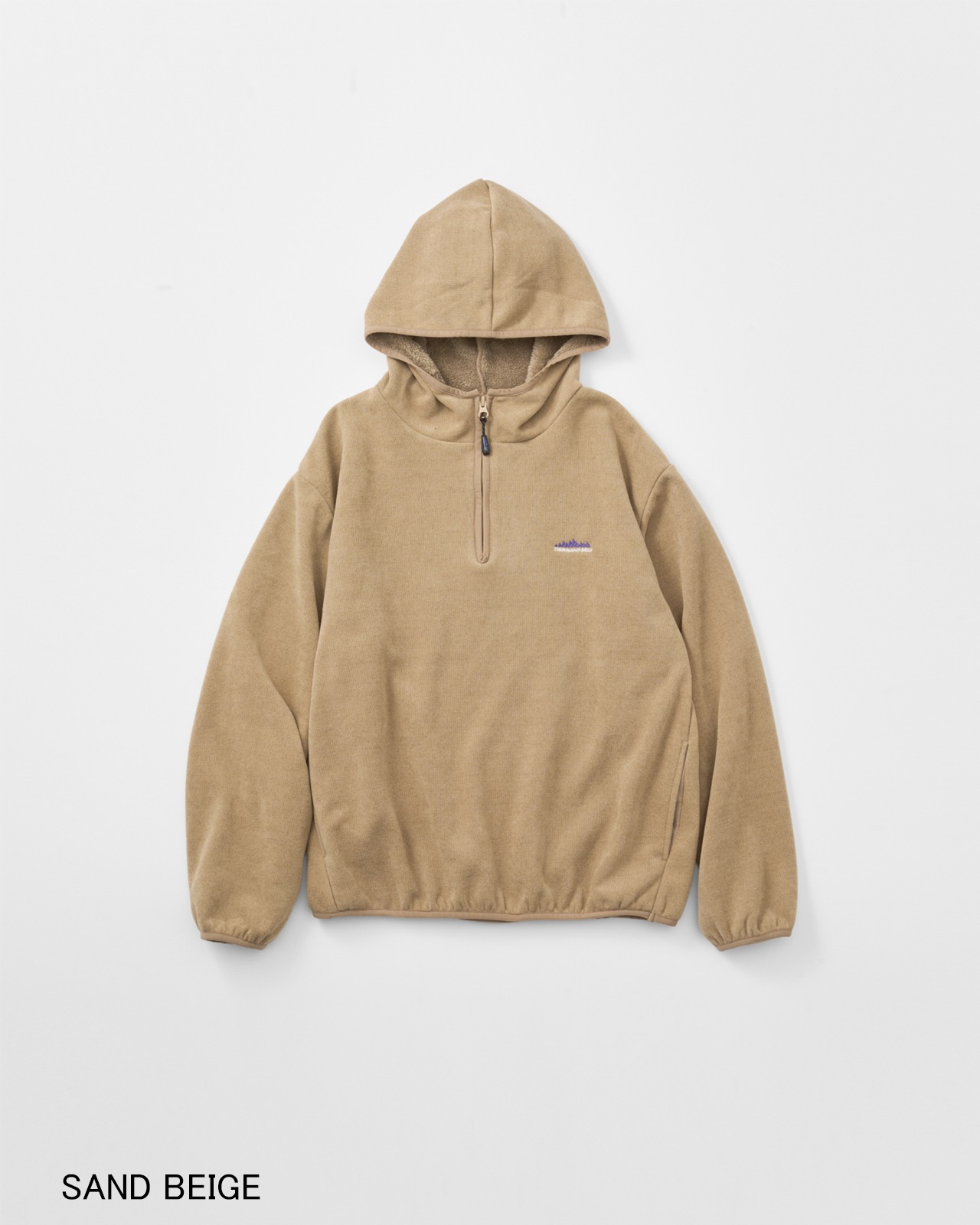【UNISEX】KNIT FLEECE HALF ZIP PARKER/ニットフリースハーフジップパーカー