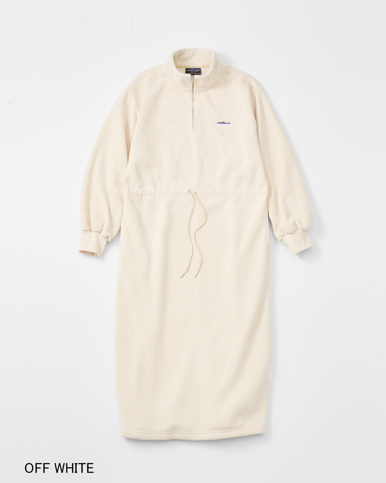 【L's】KNIT FLEECE HALF ZIP OP/ニットフリースハーフジップワンピース