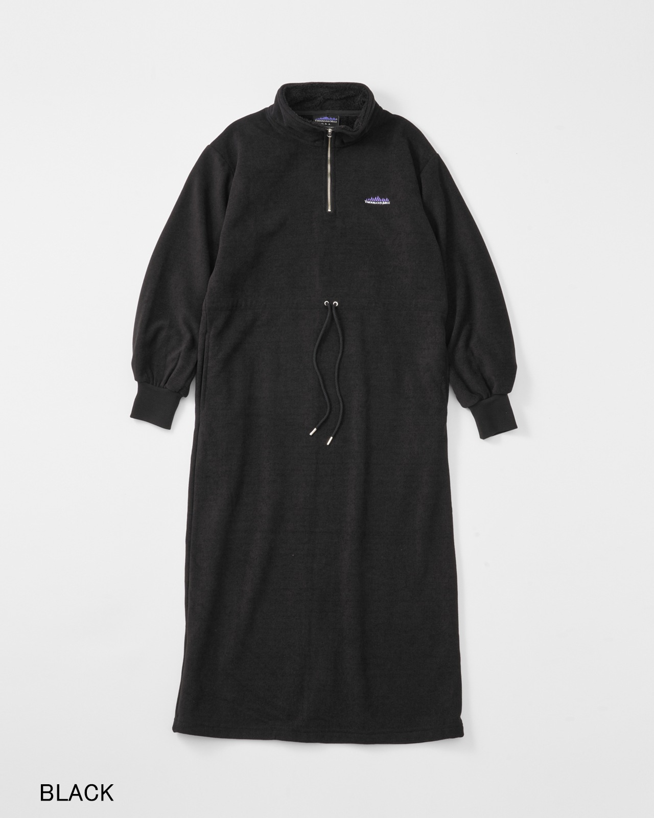 【L's】KNIT FLEECE HALF ZIP OP/ニットフリースハーフジップワンピース