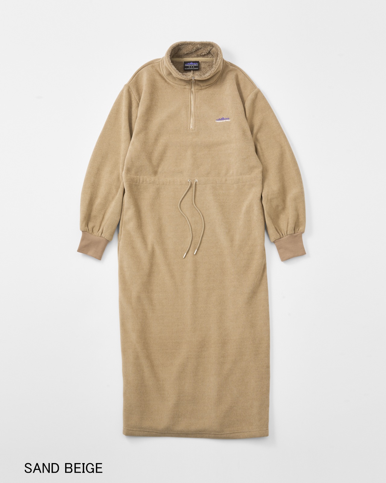 【L's】KNIT FLEECE HALF ZIP OP/ニットフリースハーフジップワンピース