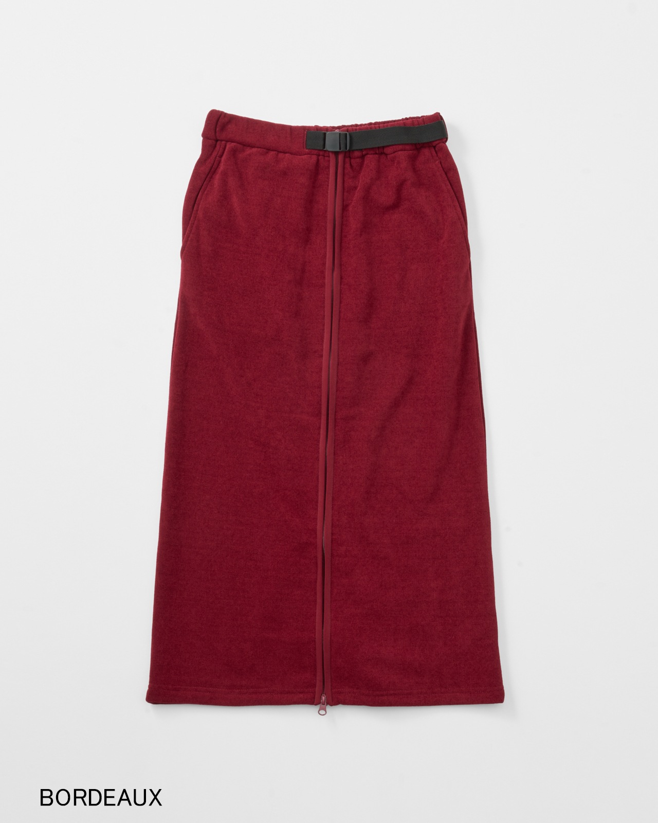 【L's】KNIT FLEECE FRONT ZIP SKIRT/ニットフリースフロントジップスカート