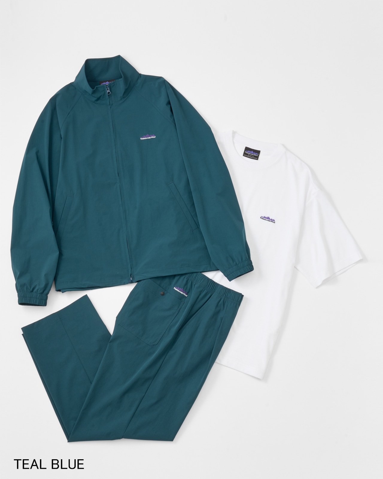 M's】ZIP BLOUSON＆T-SHIRT＆PANTS SET UP NYLON・POLYURETHANE/ジップ