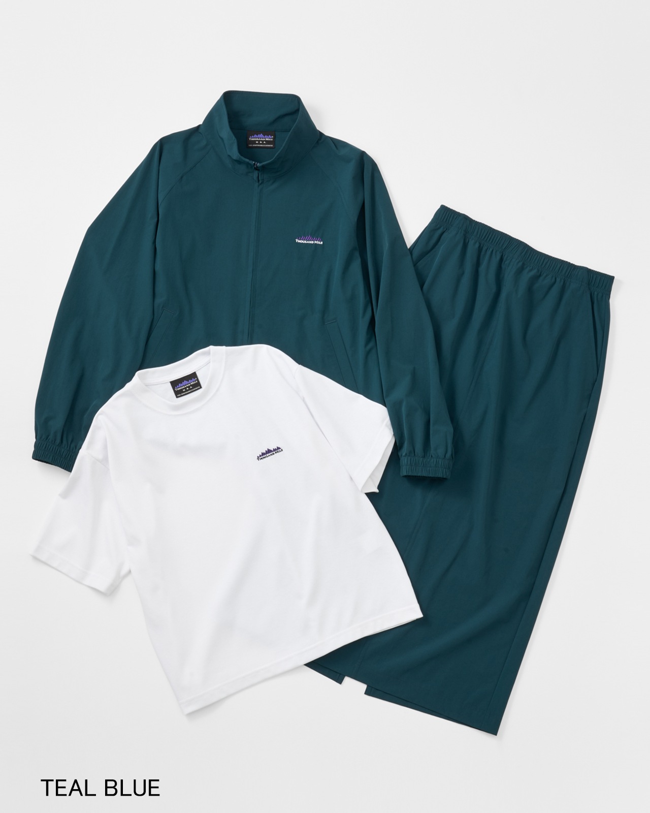 L's】ZIP BLOUSON＆T-SHIRT＆SKIRT SET UP NYLON・POLYURETHANE