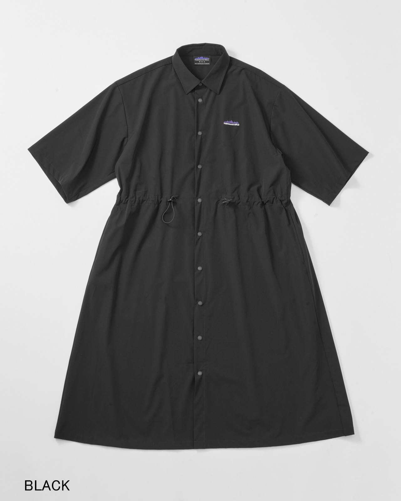 【L's】3/4 SLEEVE SNAP OP NYLON・POLYURETHANE/スリーブスナップワンピース ナイロン・ポリウレタン