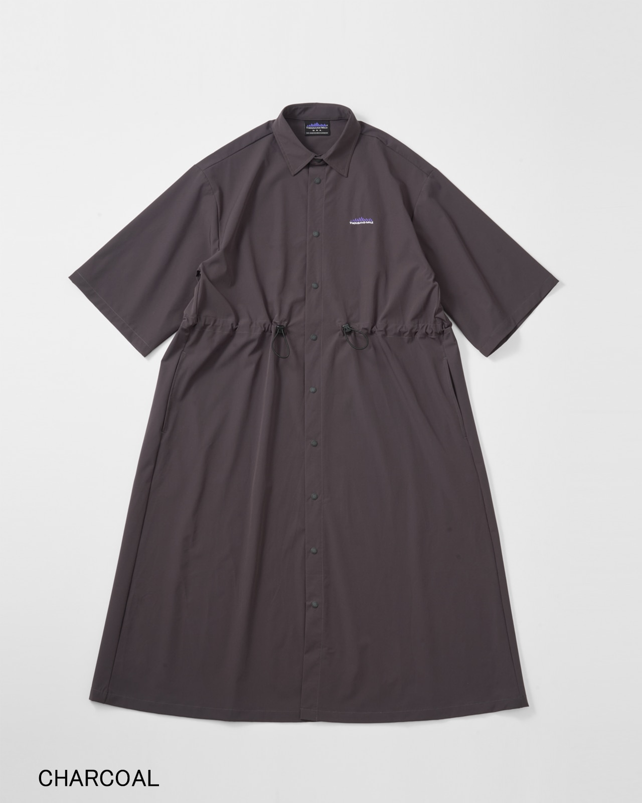 L's】3/4 SLEEVE SNAP OP NYLON・POLYURETHANE/スリーブスナップ