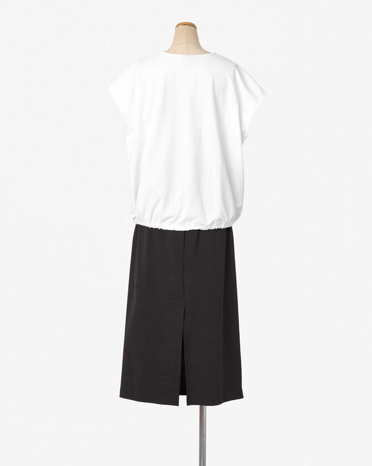 【L's】GATHERED HEM T-SHIRT & SKIRT SET LUXELEAF JERSEY/ギャザーヘムTシャツ&スカートセット