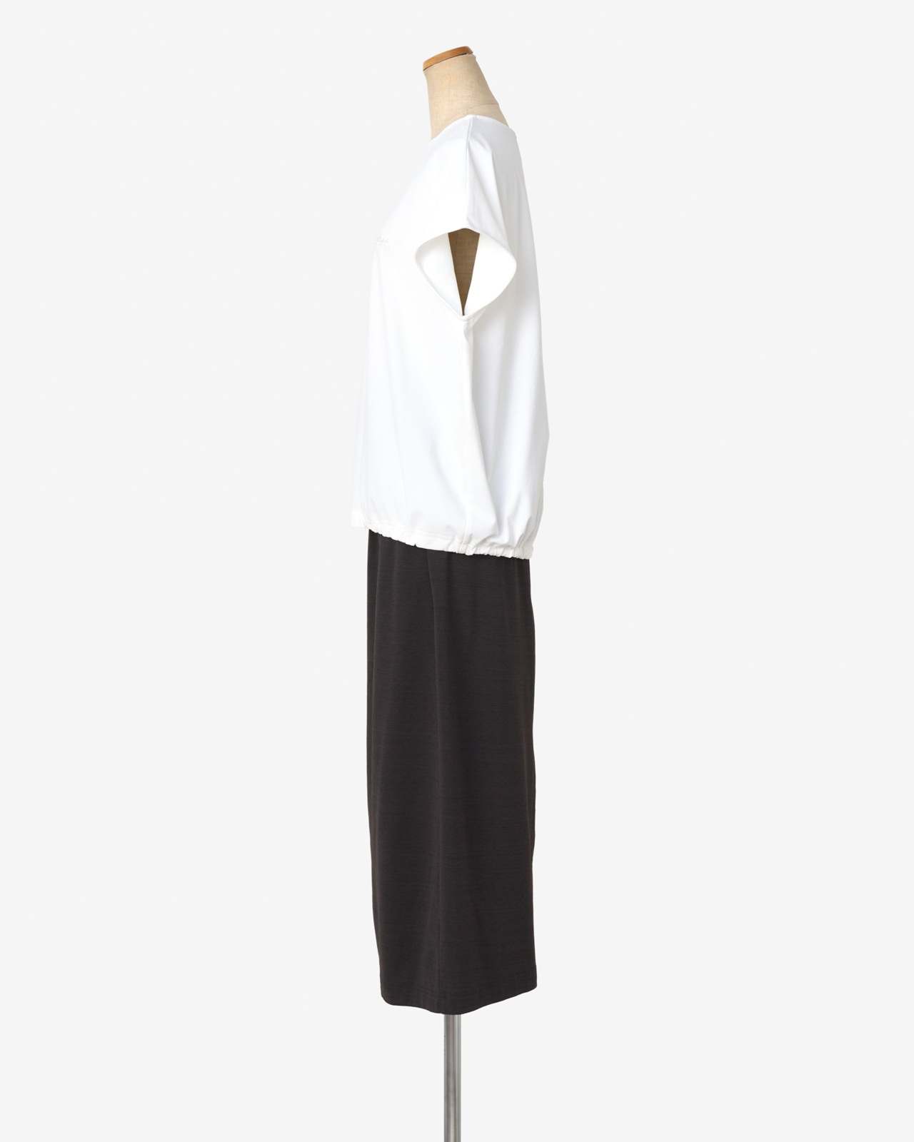 【L's】GATHERED HEM T-SHIRT & SKIRT SET LUXELEAF JERSEY/ギャザーヘムTシャツ&スカートセット