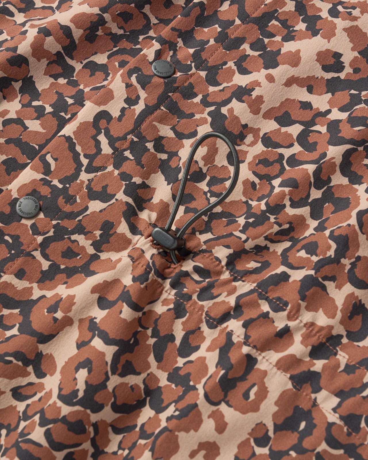 【L's】3/4 SLEEVE SNAP OP (PRINT)NYLON・POLYURETHANE/スリーブスナップワンピースプリント ナイロン・ポリウレタン