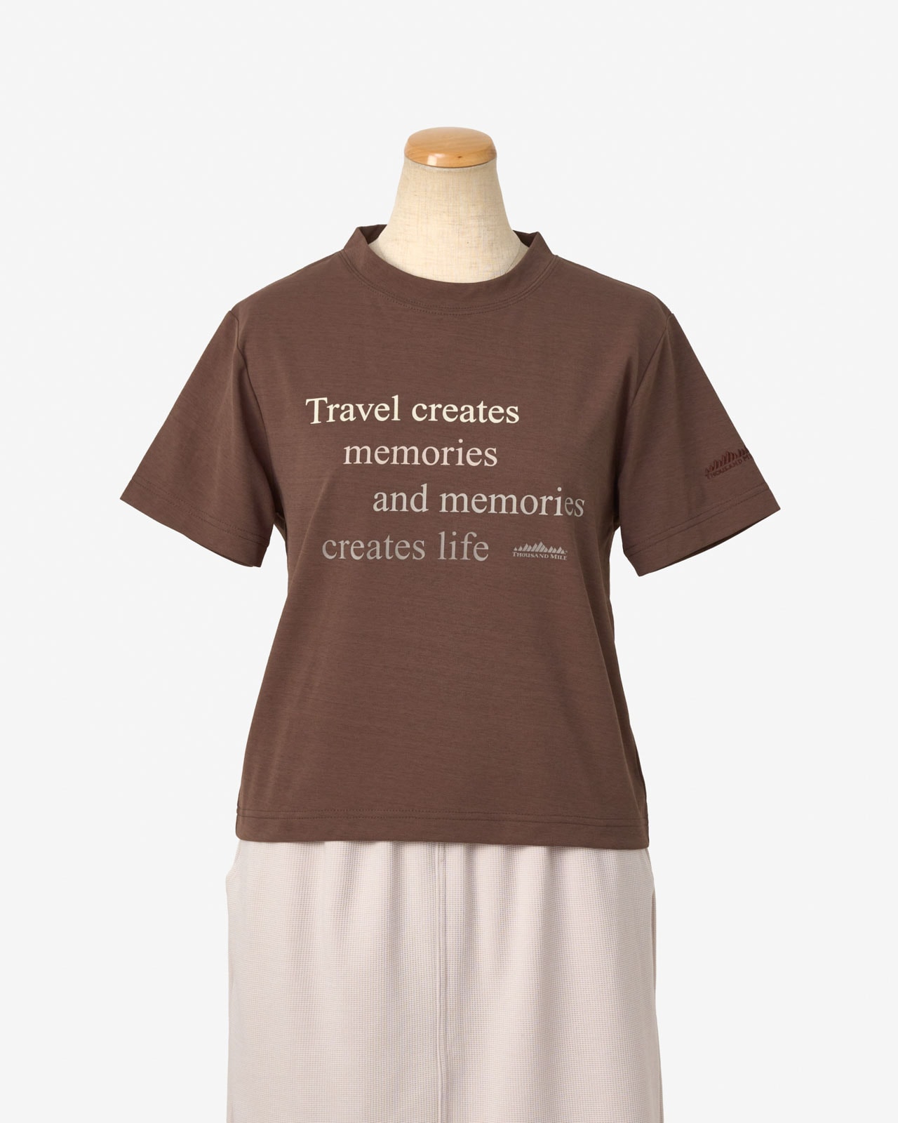 【L's】SHORT SLEEVE COMPACT PRINT T-SHIRT TRAVEL LUXELEAF JERSEY/ショートスリーブコンパクトプリントTシャツ
