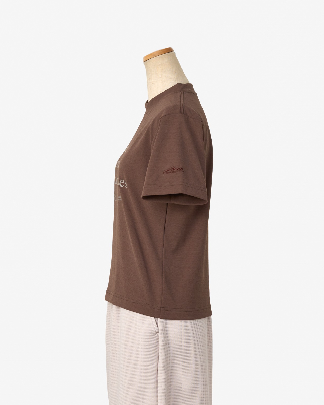 【L's】SHORT SLEEVE COMPACT PRINT T-SHIRT TRAVEL LUXELEAF JERSEY/ショートスリーブコンパクトプリントTシャツ