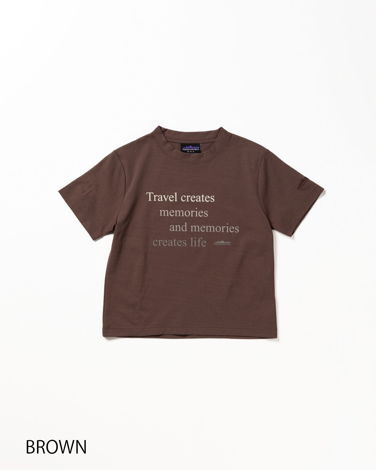 【L's】SHORT SLEEVE COMPACT PRINT T-SHIRT TRAVEL LUXELEAF JERSEY/ショートスリーブコンパクトプリントTシャツ