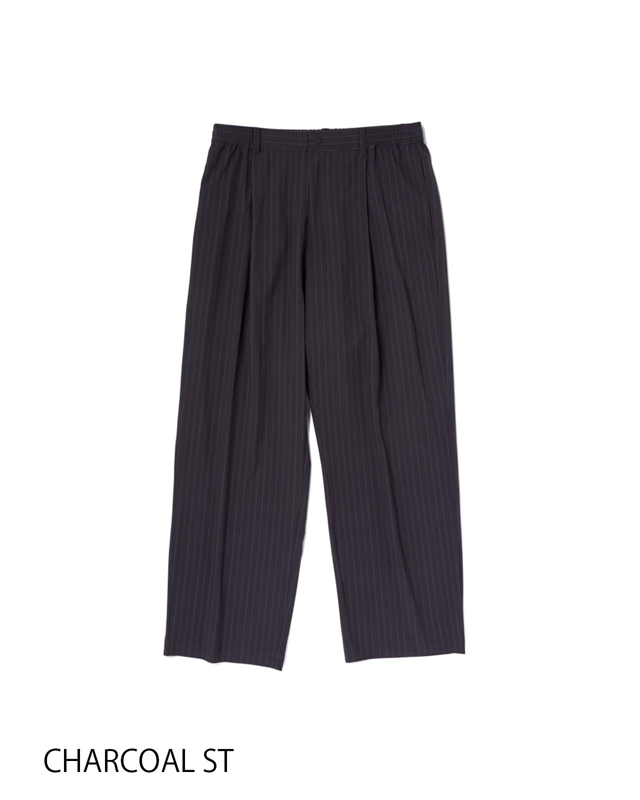 M's】TUCK LONG PANTS T/PU(PRINT)/タックロングパンツ ストライプ