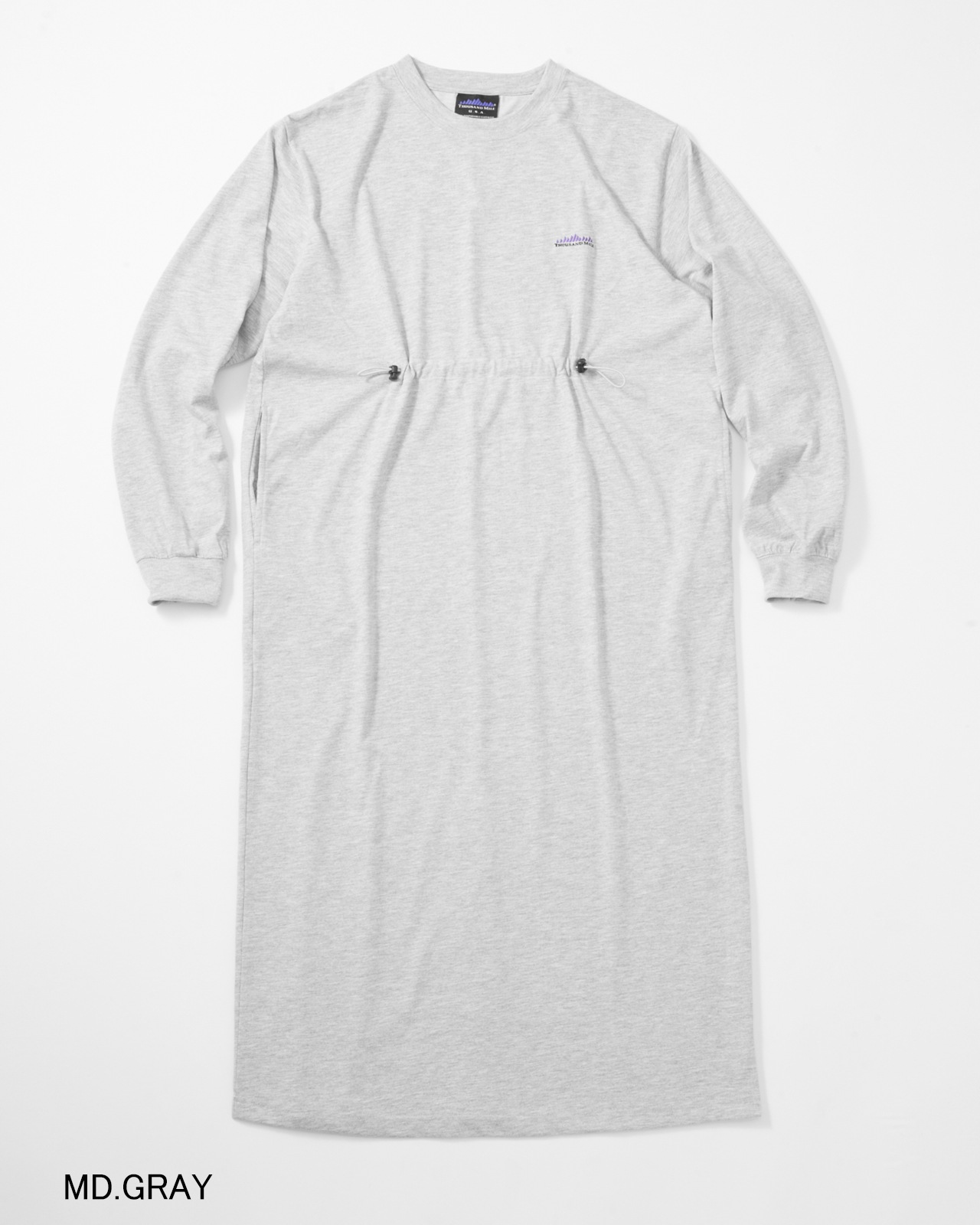 【L's】LONG SLEEVE DRAWCORD OP/ロングスリーブドローコードワンピース