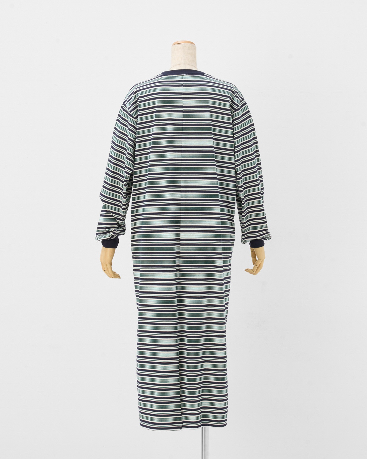 【L's】LONG SLEEVE DRAWCORD OP BORDER/ロングスリーブドローコードワンピースボーダー