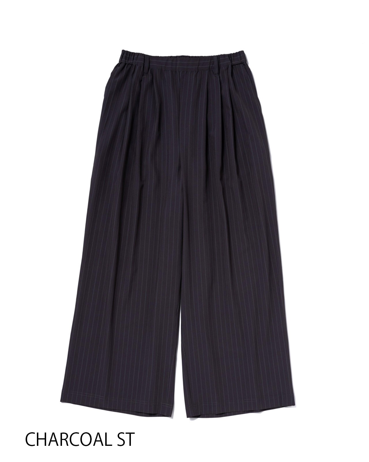 【L's】LONG WIDE PANTS T/PU(PRINT)/ロングワイドパンツ ストライププリント