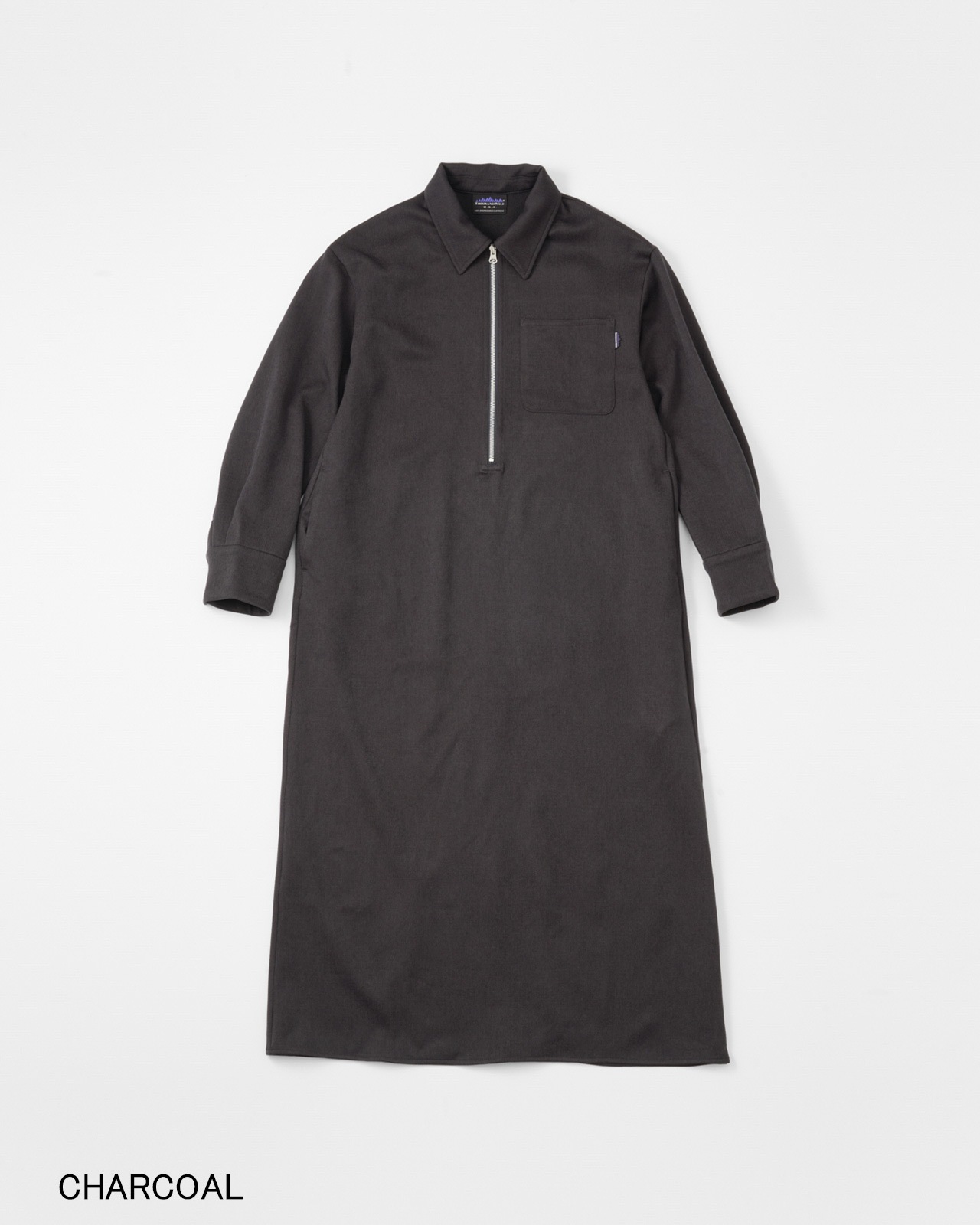 【L's】HALF ZIP OP　WOOL LIKE/ハーフジップワンピースウールライク