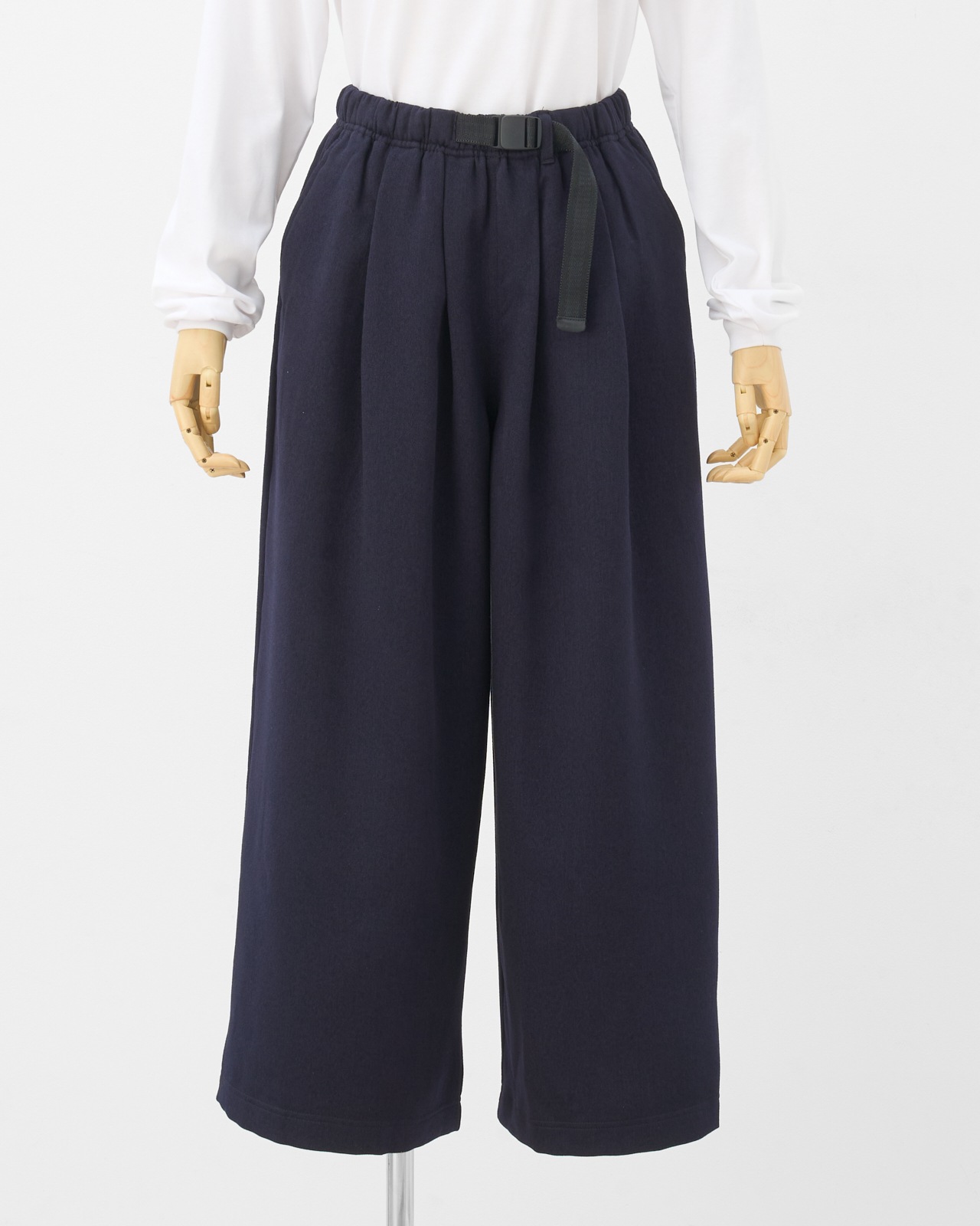 【L's】WAVE ADJUST WIDE PANTS　WOOL LIKE/ウェーブアジャストワイドパンツウールライク