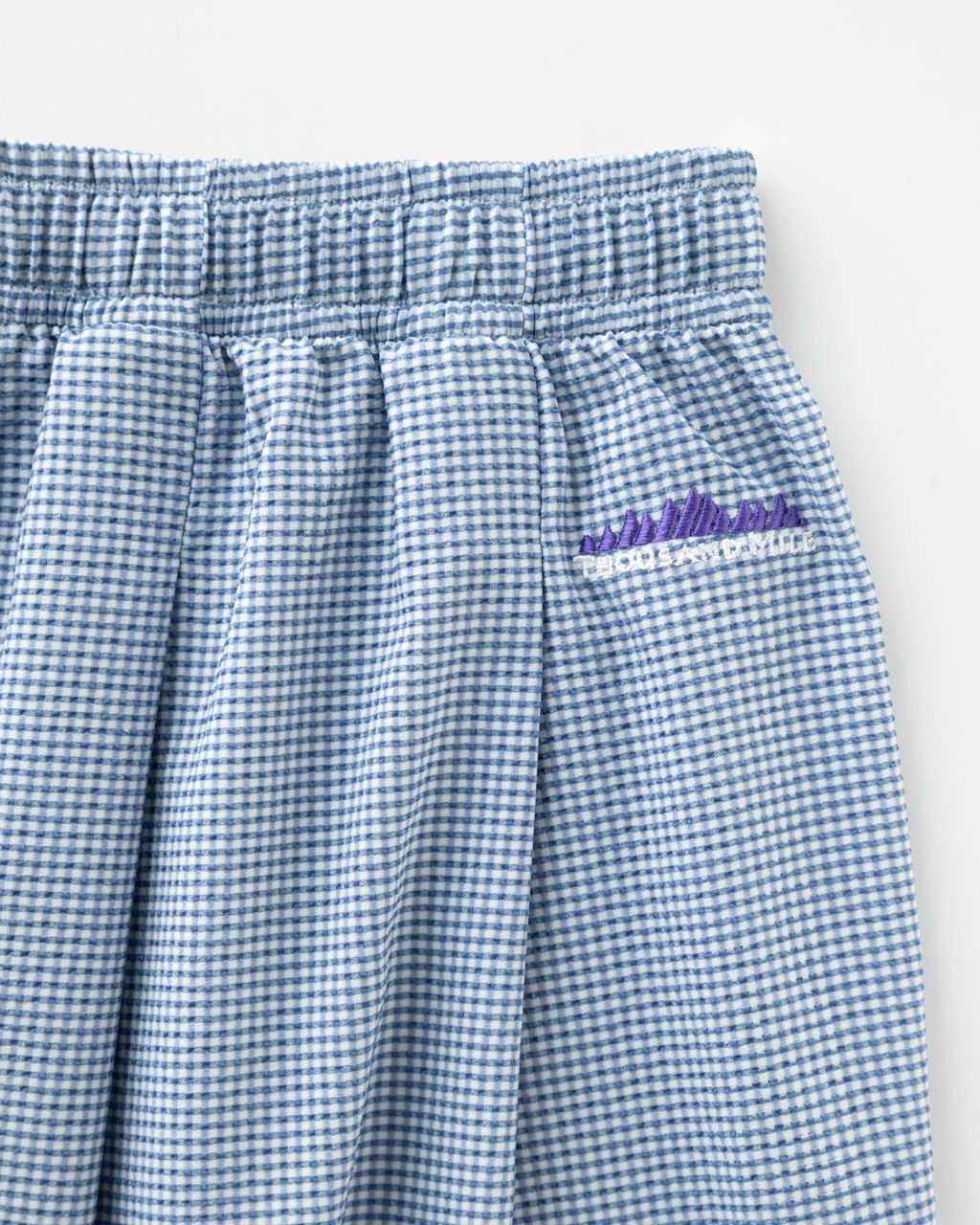 [L's]FRENCH SLEEVE SHIRT & LONG PANTS SET HIGH AIR PERMEABILITY CHECK/フレンチスリーブシャツ＆ロングパンツセット