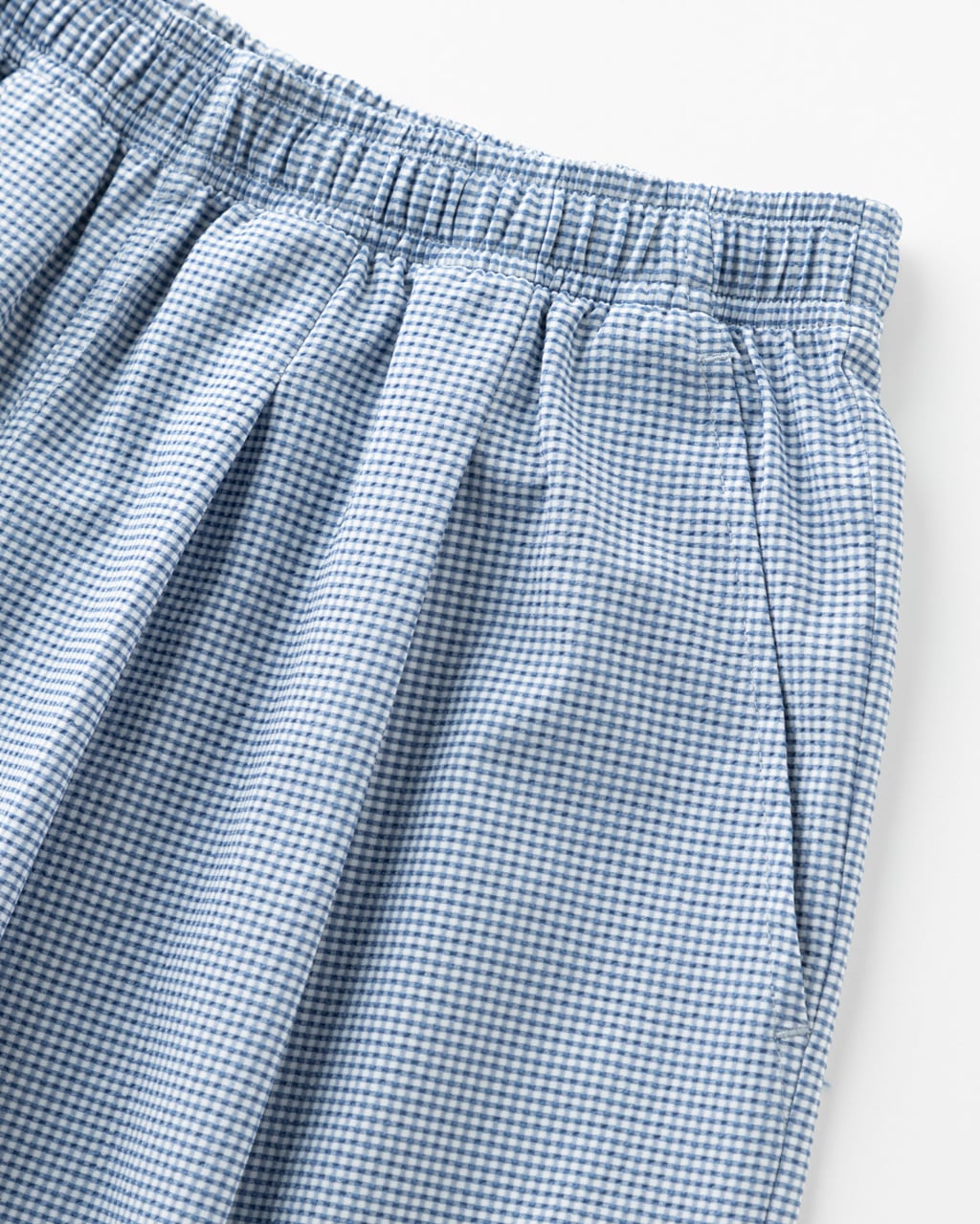 [L's]FRENCH SLEEVE SHIRT & LONG PANTS SET HIGH AIR PERMEABILITY CHECK/フレンチスリーブシャツ＆ロングパンツセット