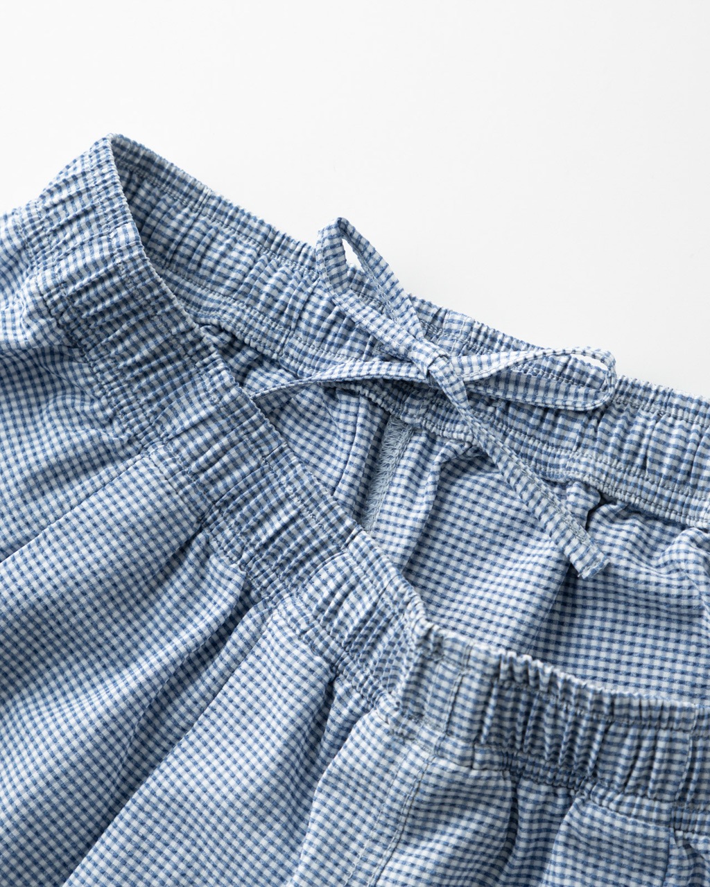 [L's]FRENCH SLEEVE SHIRT & LONG PANTS SET HIGH AIR PERMEABILITY CHECK/フレンチスリーブシャツ＆ロングパンツセット