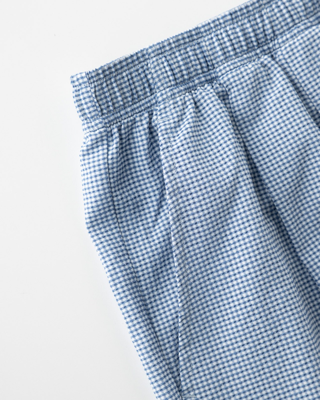 [L's]FRENCH SLEEVE SHIRT & LONG PANTS SET HIGH AIR PERMEABILITY CHECK/フレンチスリーブシャツ＆ロングパンツセット